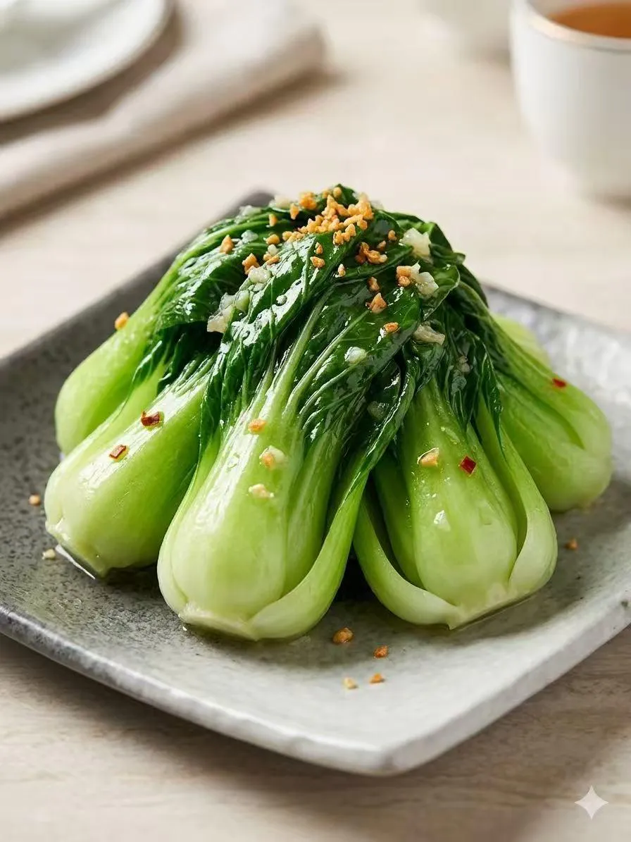 Garlic Baby Bok Choy at Joyee Dumpling House, Chinese Restaurant in Oceanside