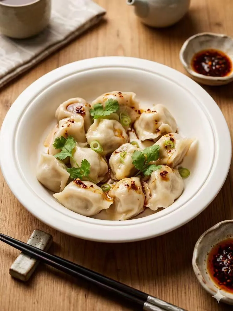Spicy Dumplings at Joyee Dumpling House, Chinese Restaurant in Oceanside