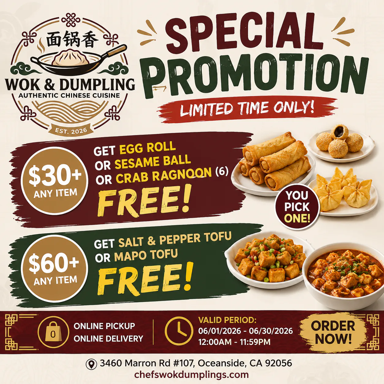 Crab N Go seafood platter promo - 10% off online orders $45+ at Liverpool, NY location.